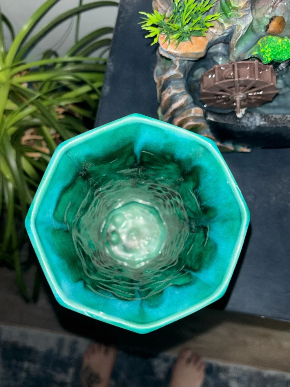 Cottagecore Green Ceramic Grape Relief Vase - Home Accents